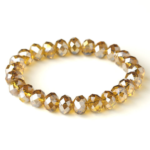 Topaz 10mm Stretch Bridal Wedding Bracelet 7613
