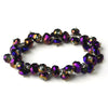 Purple AB Flower Bridal Wedding Bracelet 7617