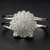 Silver Clear Sea Shell Rhinestone Bridal Wedding Bracelet 7800