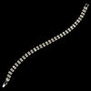 Silver Clear Double Row Rhinestone Bridal Wedding Bracelet 80002