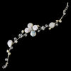 Dainty Floral Keshi Bridal Wedding Bracelet B 8137
