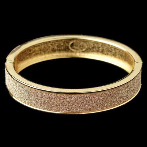Gold Glitter Sparkle Bangle Bridal Wedding Bracelet 82002