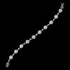 Rhodium CZ Crystal Pave Circle Bridal Wedding Bracelet 82007