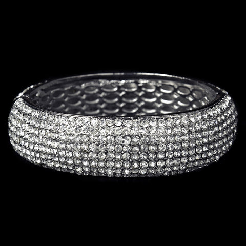 Bridal Wedding Bracelet 8332 Silver Clear