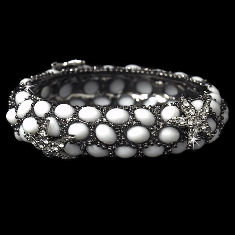 Bridal Wedding Bracelet 8335 Silver White