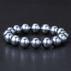 Elegant Platinum Gray Stretch Pearl Bridal Wedding Bracelet B 8340