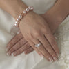 * Pink Stretch Bridal Wedding Bracelet 8361