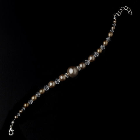 Brown Bridal Wedding Bracelet 8424