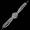 Bridal Wedding Bracelet 8430 Silver Ivory