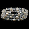 Bridal Wedding Bracelet 8439 Silver Ivory