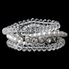 Silver White Bridal Wedding Bracelet 8469
