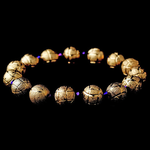 * Colorful Amethyst Crystal Bridal Wedding Bracelet 8504