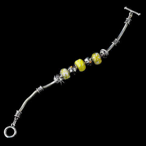 Chartreuse Charm Bridal Wedding Bracelet B 8514