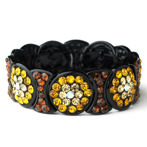 * Luminescent Topaz Crystal Fashion Bridal Wedding Bracelet 8539