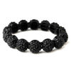 Black Pave Ball Stretch Bridal Wedding Bracelet 8543
