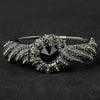 Hematite Black Crystal Bridal Wedding Beach Seashell Bangle Bridal Wedding Bracelet 8662