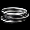 Modern Chic Black & White Bangle Fashion Silver Bridal Wedding Bracelet Set 8801