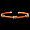 Gold Coral Cuff Bridal Wedding Bracelet 8815