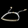 B 8819 Gold White String Bridal Wedding Bracelet