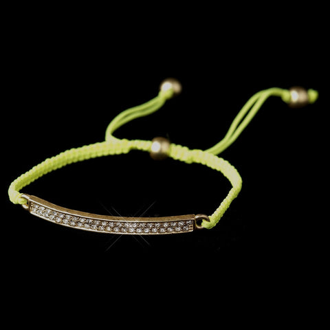 B 8819 Gold Yellow String Bridal Wedding Bracelet