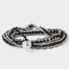 Silver Black Wrap Fashion Bridal Wedding Bracelet 8831