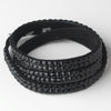 Black with Clear Crystal Wrap Fashion Bridal Wedding Bracelet 8851