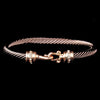 Chocolate Clear Bangle Bridal Wedding Bracelet 8861
