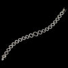 Rhodium Antique Silver Clear CZ Crystal Circle Link Tennis Bridal Wedding Bracelet 8991