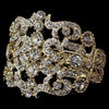 Gold Clear Bridal Wedding Bracelet 912