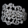Dazzling Silver Clear Wedding Bridal Wedding Bracelet B 912