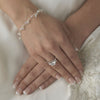 Silver AB Swarovski Crystal Dainty Bridal Wedding Bracelet B 953