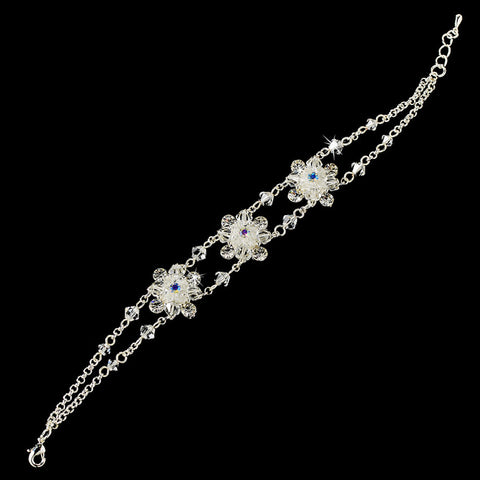 Bridal Wedding Bracelet 971 Silver Clear AB