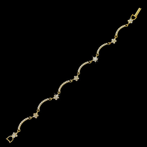 Gold Crystal Bridal Wedding Bracelet 98