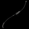 Rhodium Silver Clear CZ Crystal "Love" Logo Bridal Wedding Bracelet 9809