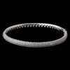 Rhodium Clear CZ Pave Bangle Bridal Wedding Bracelet 9950
