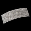 Silver Clear Rhinestone Bridal Wedding Hair Barrette 1130