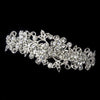 Silver Clear Rhinestone Wire Flower Bridal Wedding Hair Barrette 5120