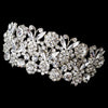 Bridal Wedding Hair Barrette 5190 Silver Clear