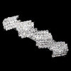 Silver Clear Zigzag Rhinestone Bridal Wedding Hair Barrette 70956