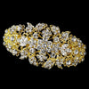Gold Clear Bridal Wedding Hair Barrette 8335
