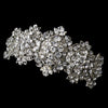 Silver Clear Bridal Wedding Hair Barrette 8337