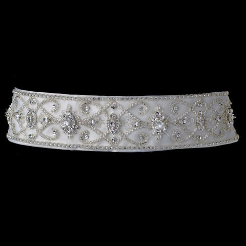 Vintage Beaded Bridal Wedding Sash Belt 13