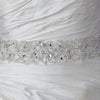 Floral Embroidered Pearl, Rhinestone & Bead Bridal Wedding Sash Belt 204
