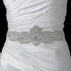 Rhinestone & Glass Bead Sheer Organza Floral Bridal Wedding Belt 291