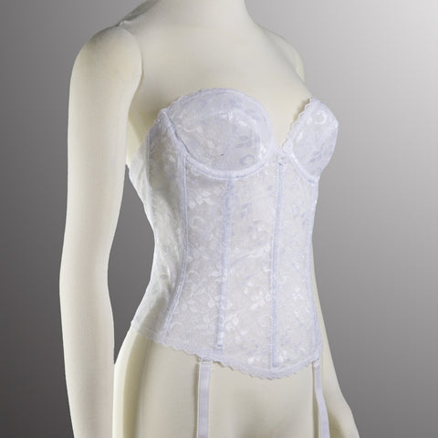 Lace Long Line Bra 313 White