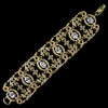 Gold Clear CZ Crystal Clasp Bridal Wedding Bracelet