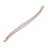 Rose Gold Multi Row Rhinestone Bridal Wedding Bracelet 303