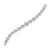 Rhodium Clear Graduating Circle CZ Bridal Wedding Bracelet 4542