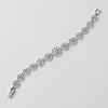 Rhodium Clear Graduating Circle CZ Bridal Wedding Bracelet 4542