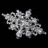 Rhodium Silver Rhinestone Vintage Bridal Wedding Hair Accent Bridal Wedding Hair Barrette 7001